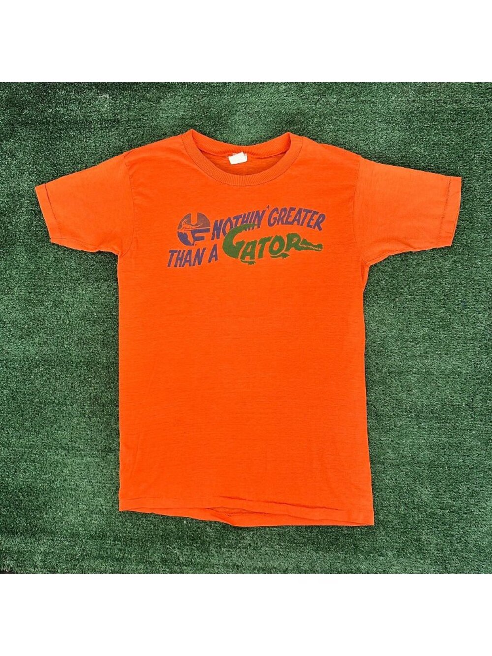 Vintage 80s UF Florida Gators T-Shirt Single Stitch Orange S Healthknit College